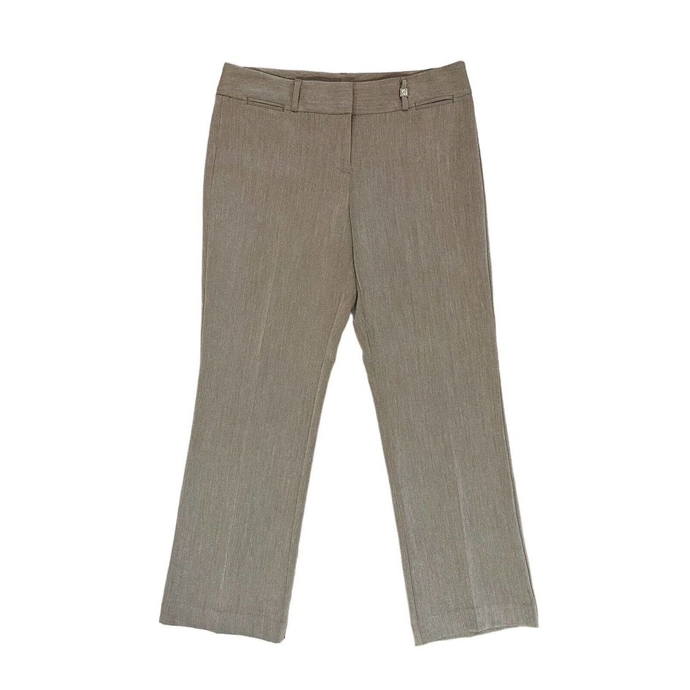 Anne Klein Womens Gray Bronze Colored Dress Pants Size 8P Petite Comfort Stretch